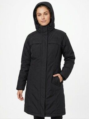 THE NORTH FACE Black 550 Down Hooded Winter Coat Jacket Size Small